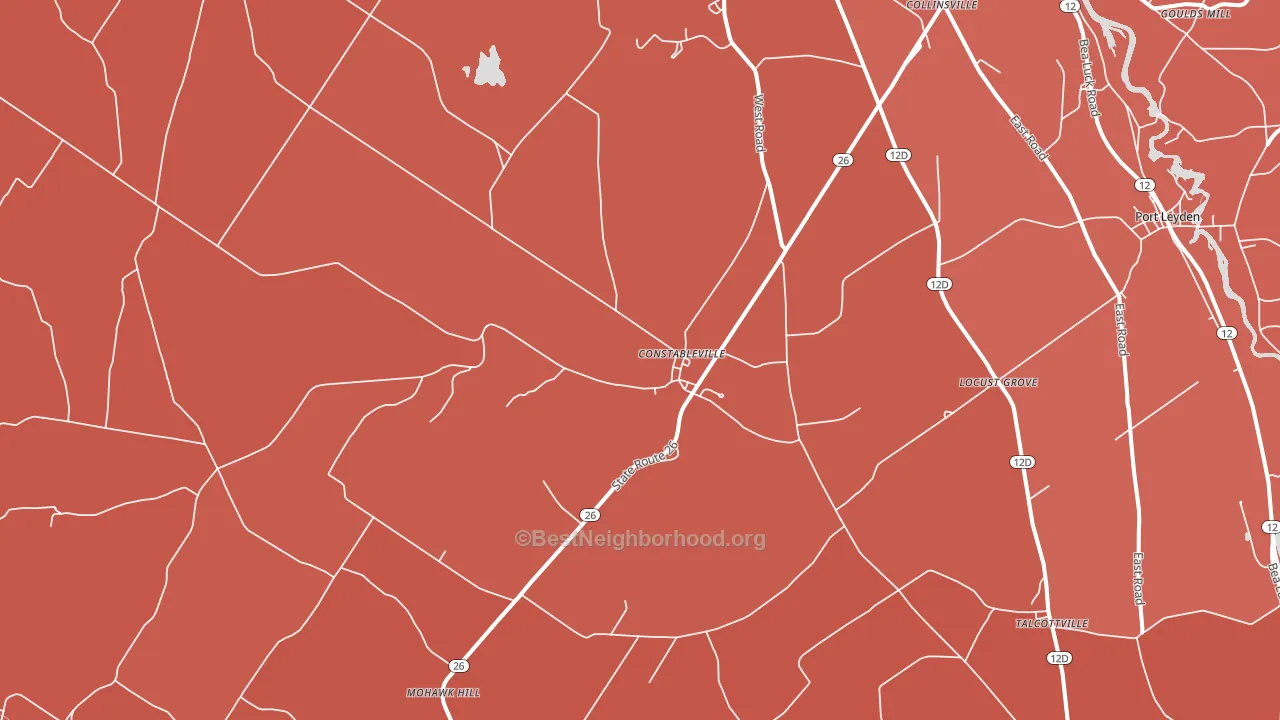 Constableville, NY block-group political-lean map
