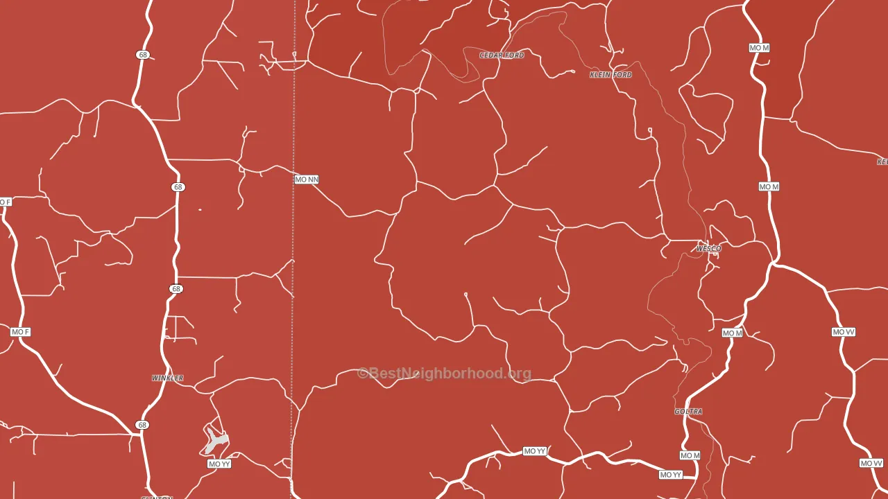 Cook Station, MO block-group political-lean map