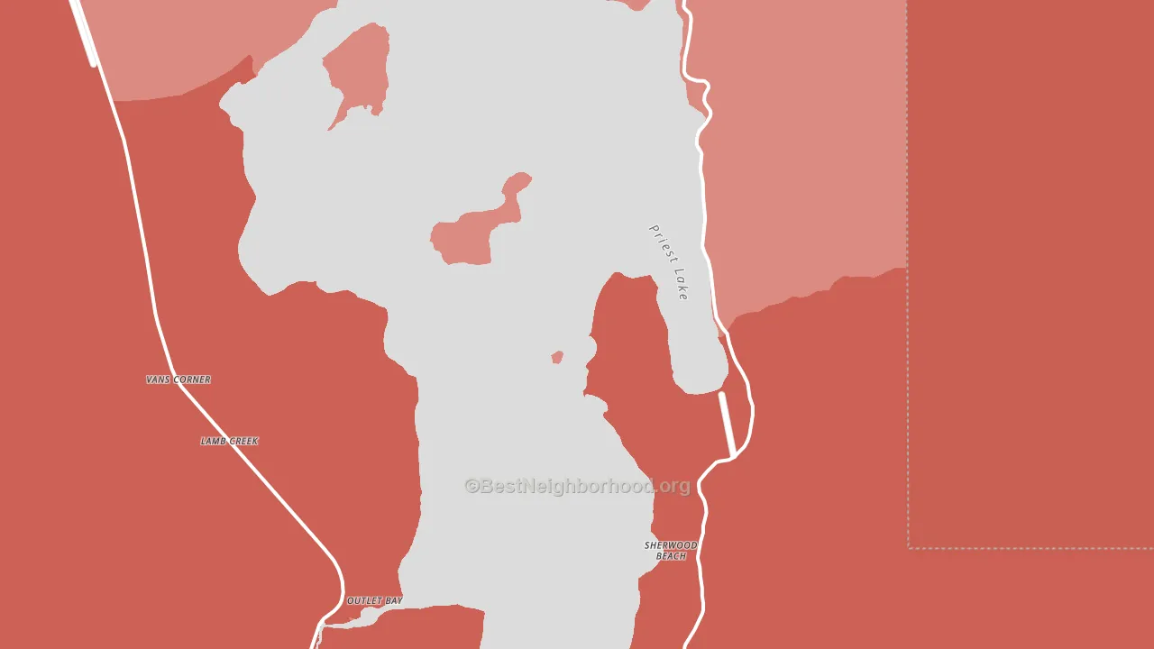 Coolin, ID block-group political-lean map