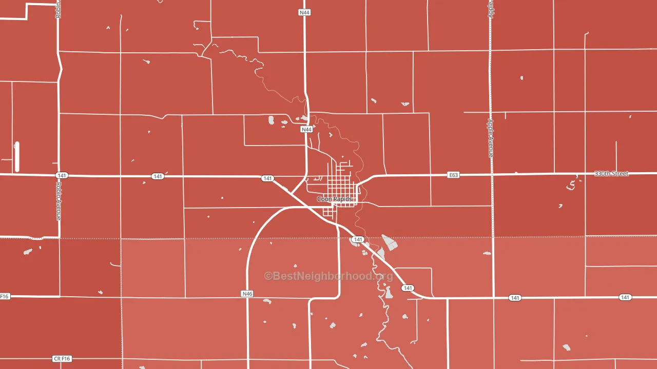 Coon Rapids, IA block-group political-lean map