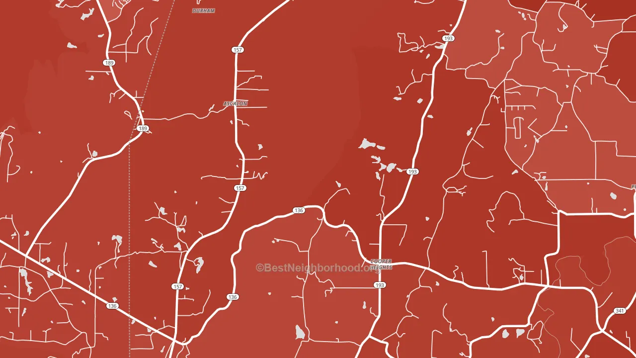 Cooper Heights, GA block-group political-lean map