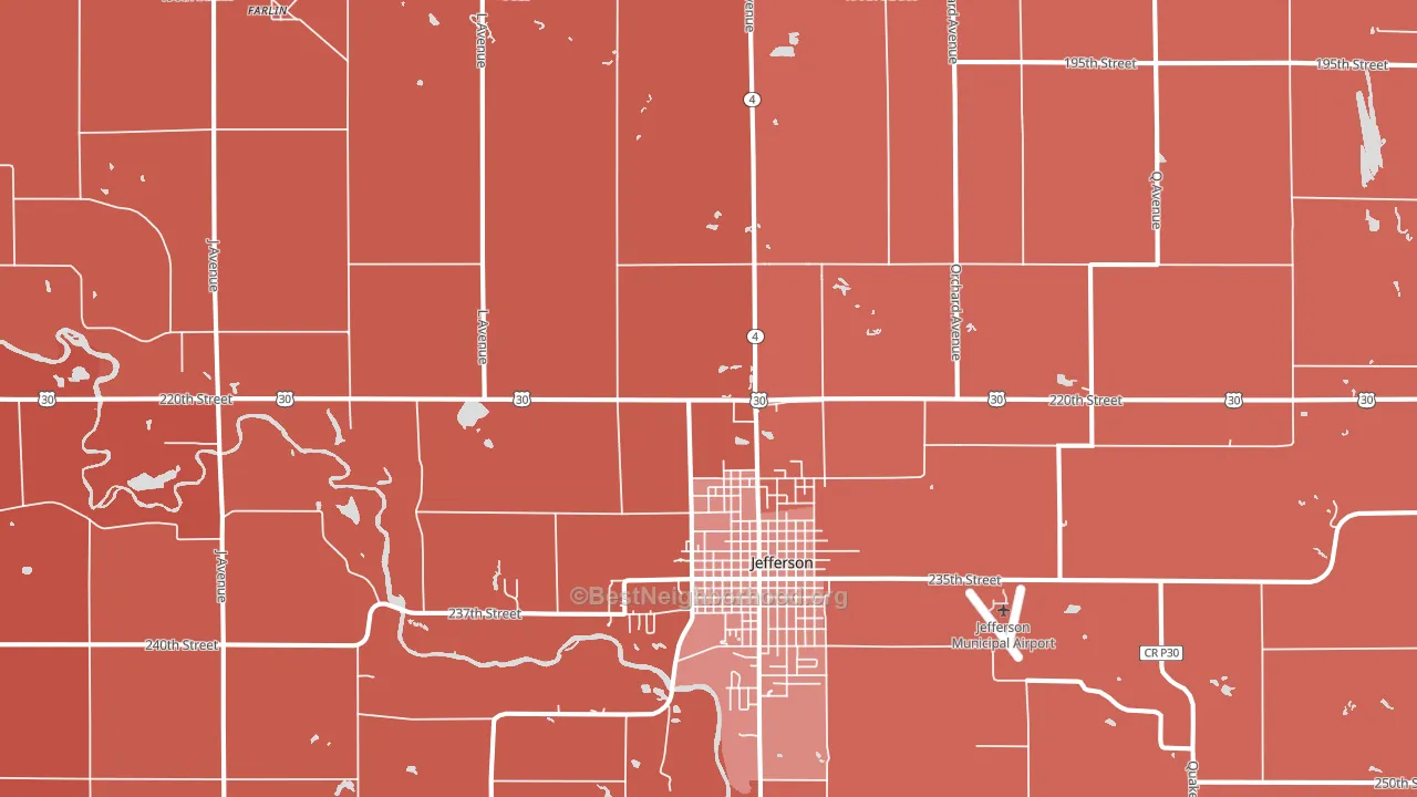 Cooper, IA block-group political-lean map