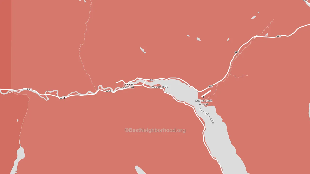 Cooper Landing, AK block-group political-lean map