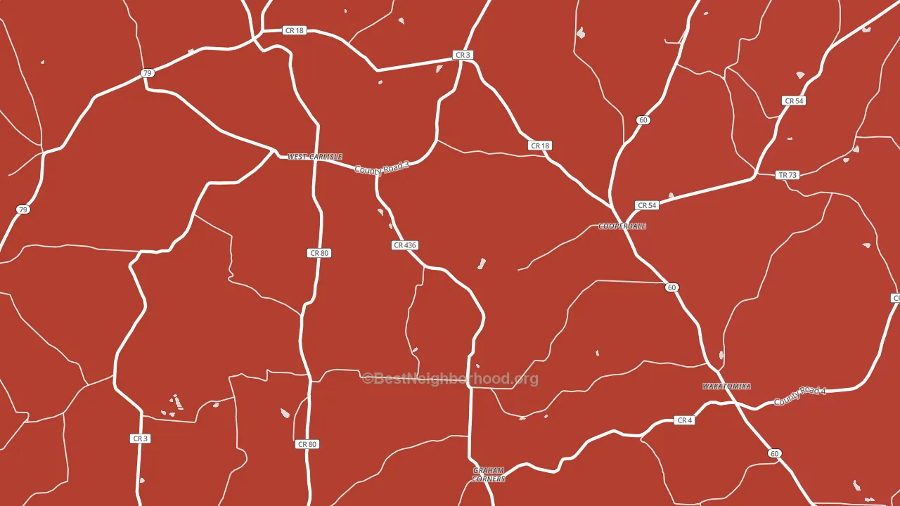 Cooperdale, OH block-group political-lean map