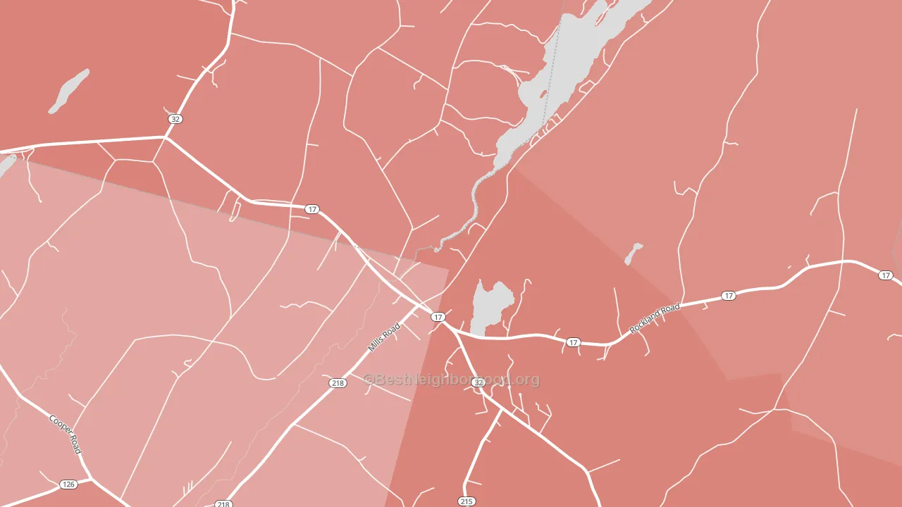 Coopers Mills, ME block-group political-lean map