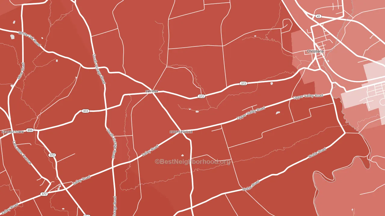 Coopersville, PA block-group political-lean map