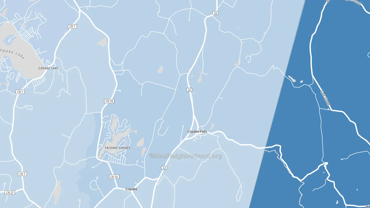Copake Falls, NY block-group political-lean map