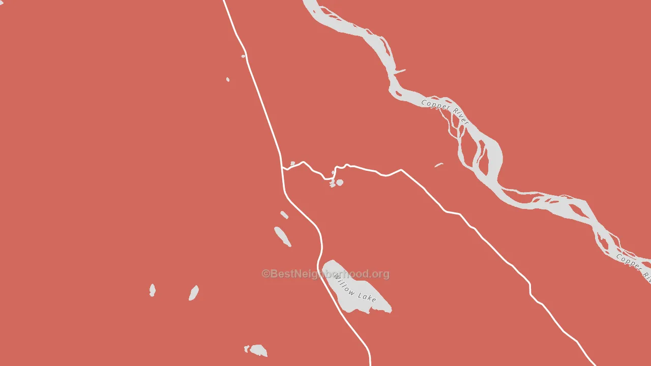 Copper Center, AK block-group political-lean map