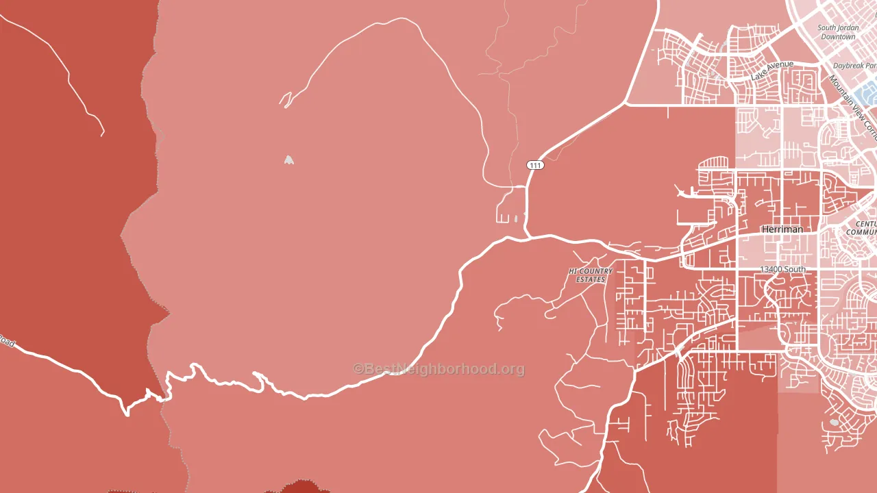Copperton, UT block-group political-lean map