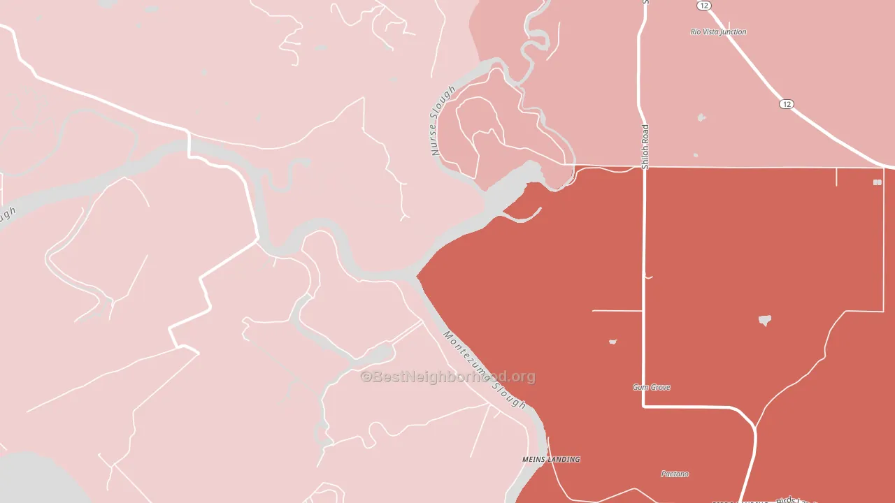 Cordelia, CA block-group political-lean map