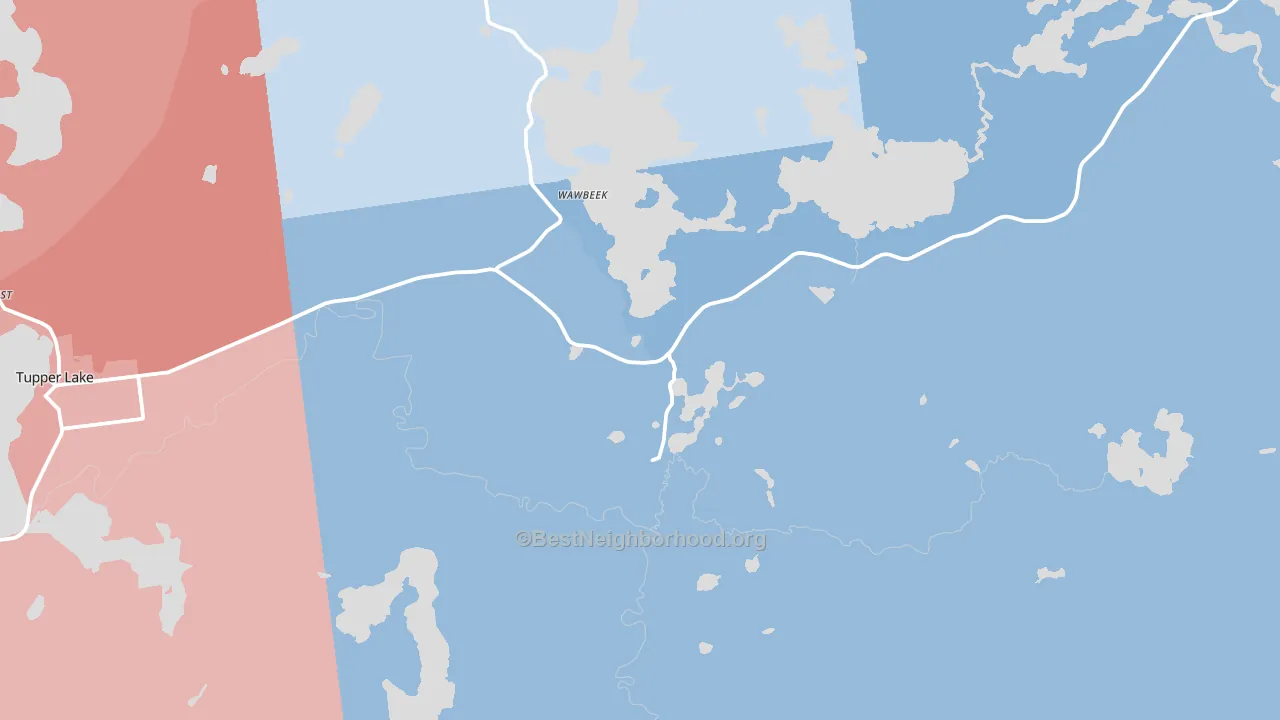 Coreys, NY block-group political-lean map