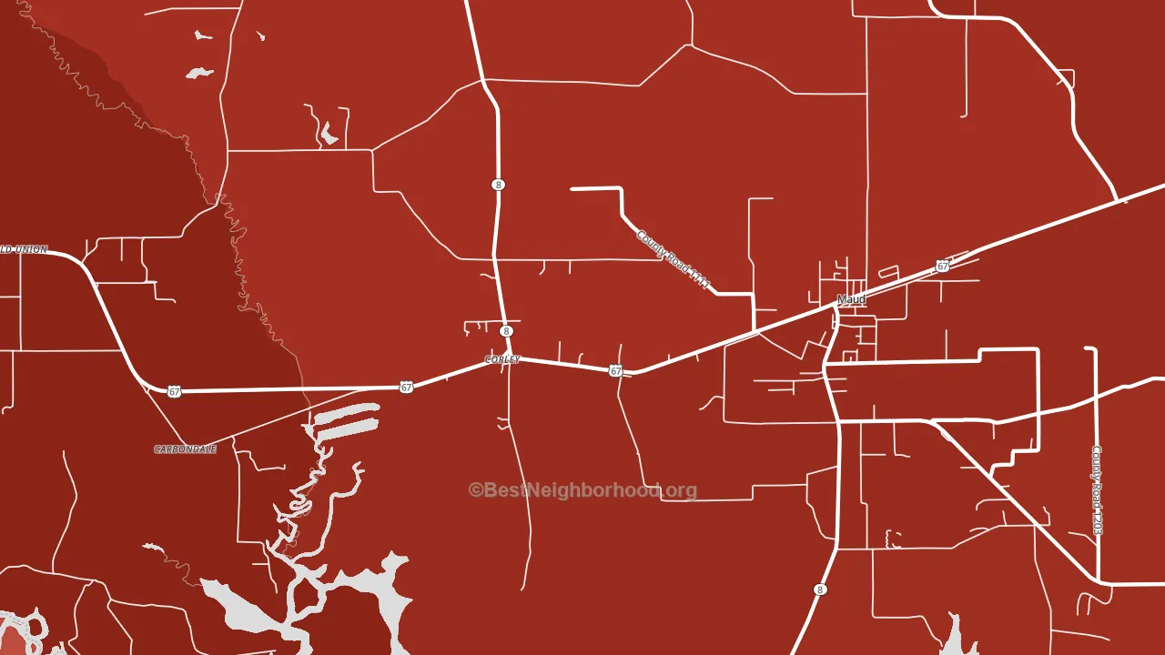 Corley, TX block-group political-lean map