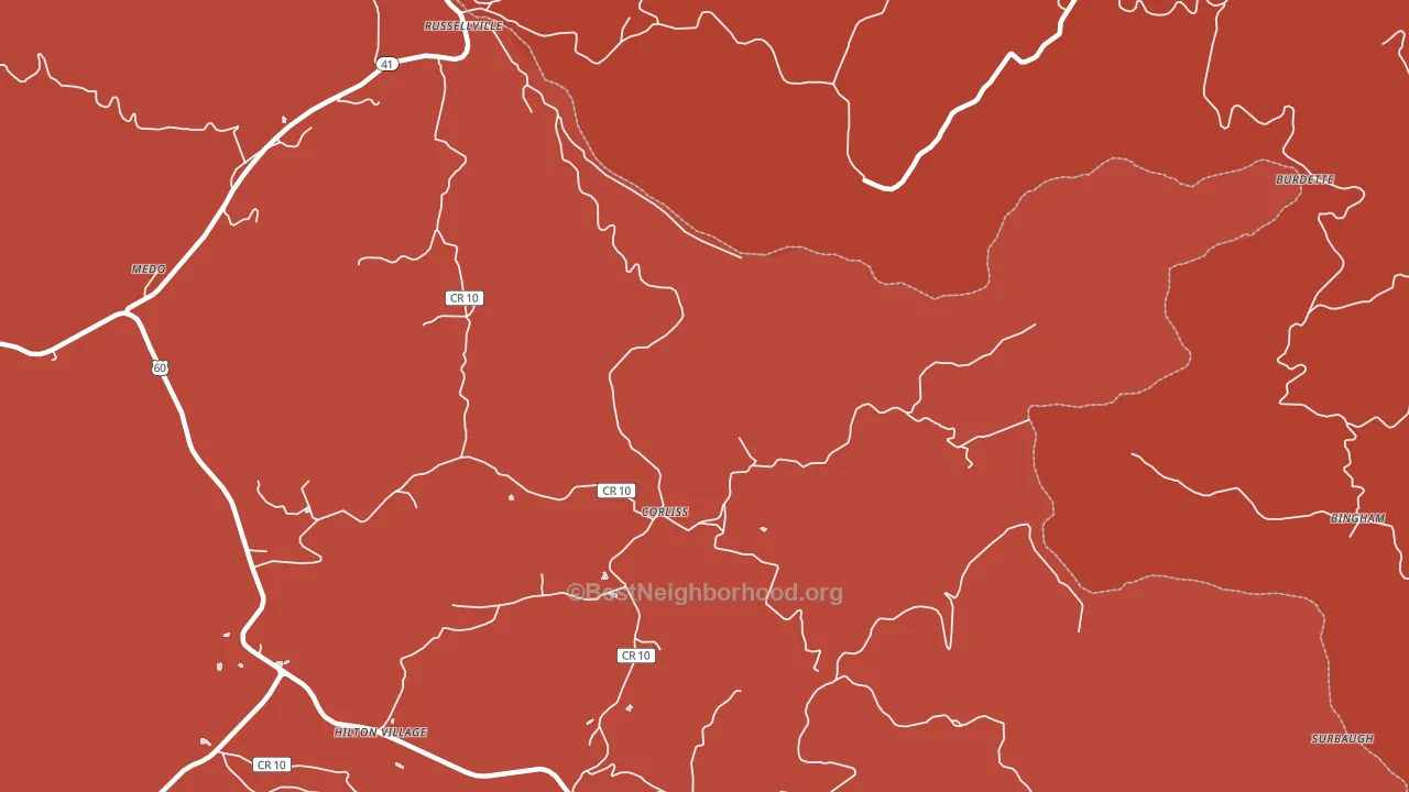 Corliss, WV block-group political-lean map