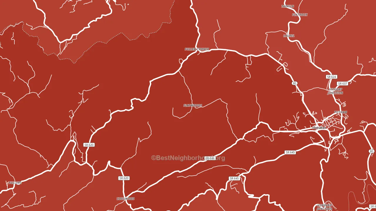 Corn Valley, VA block-group political-lean map