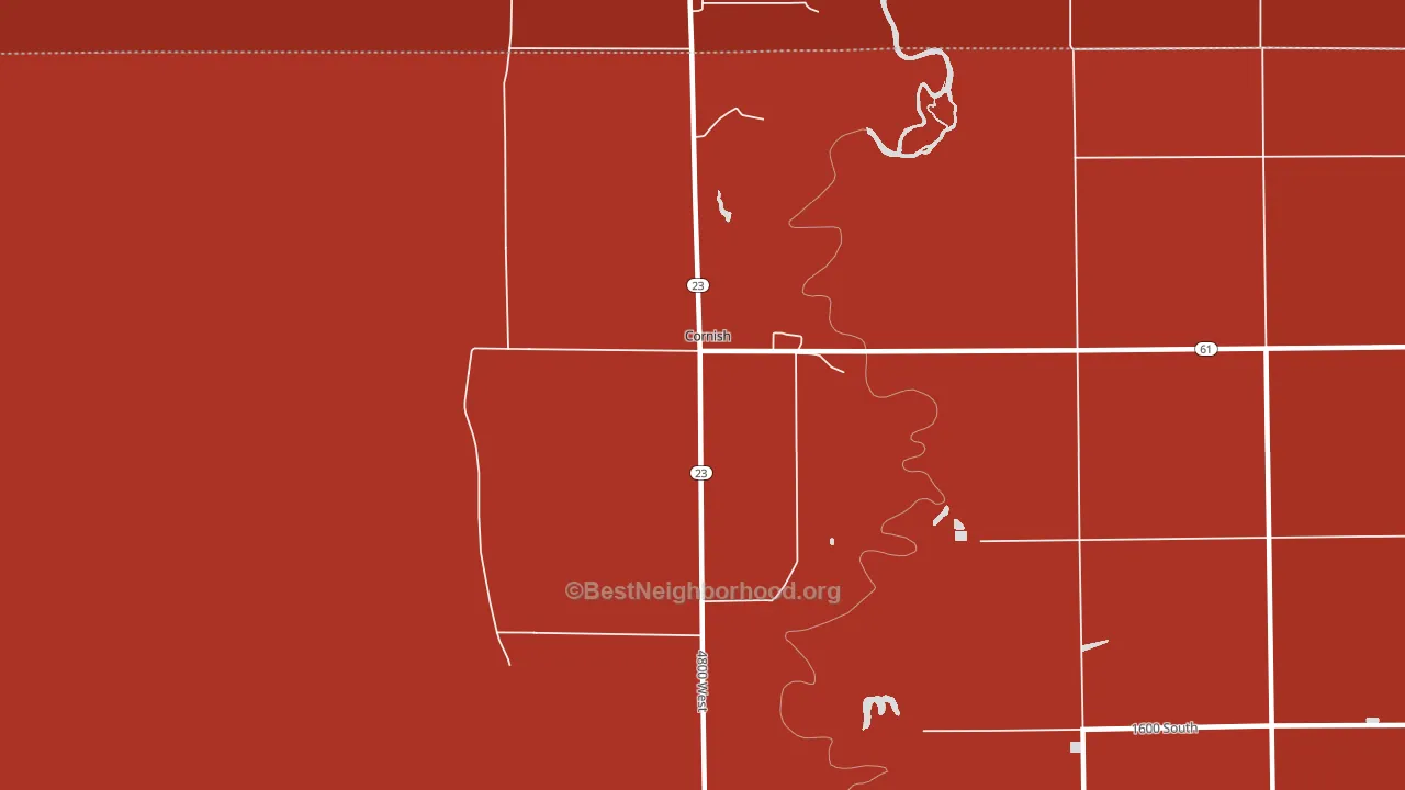 Cornish, UT block-group political-lean map