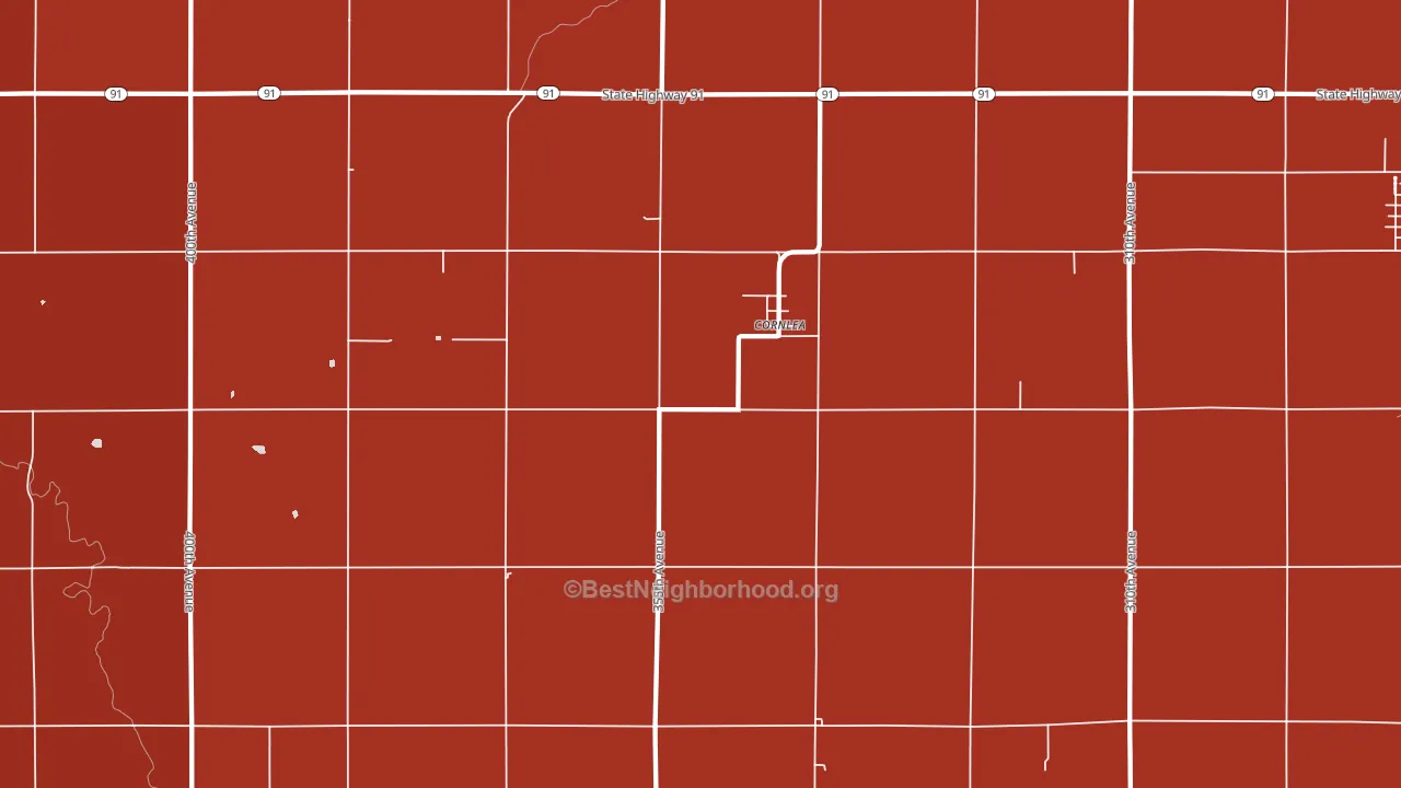 Cornlea, NE block-group political-lean map