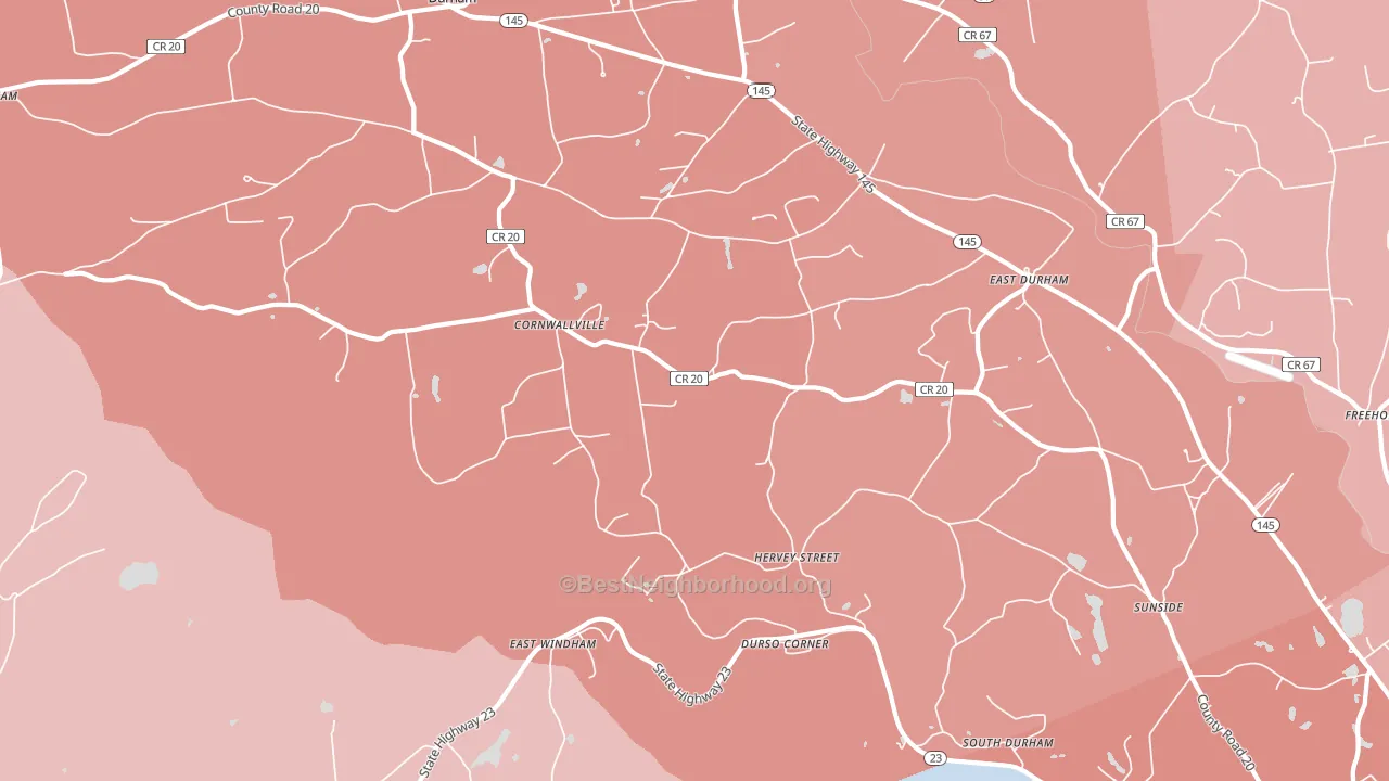 Cornwallville, NY block-group political-lean map
