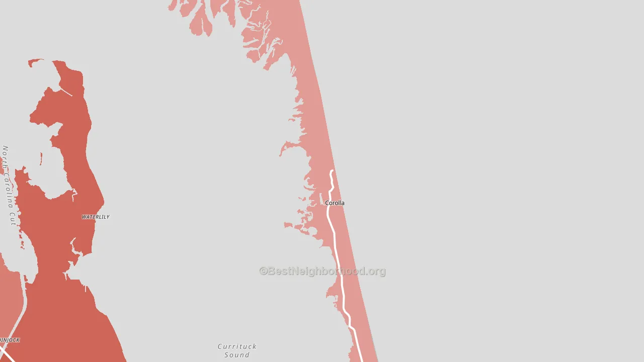 Corolla, NC block-group political-lean map