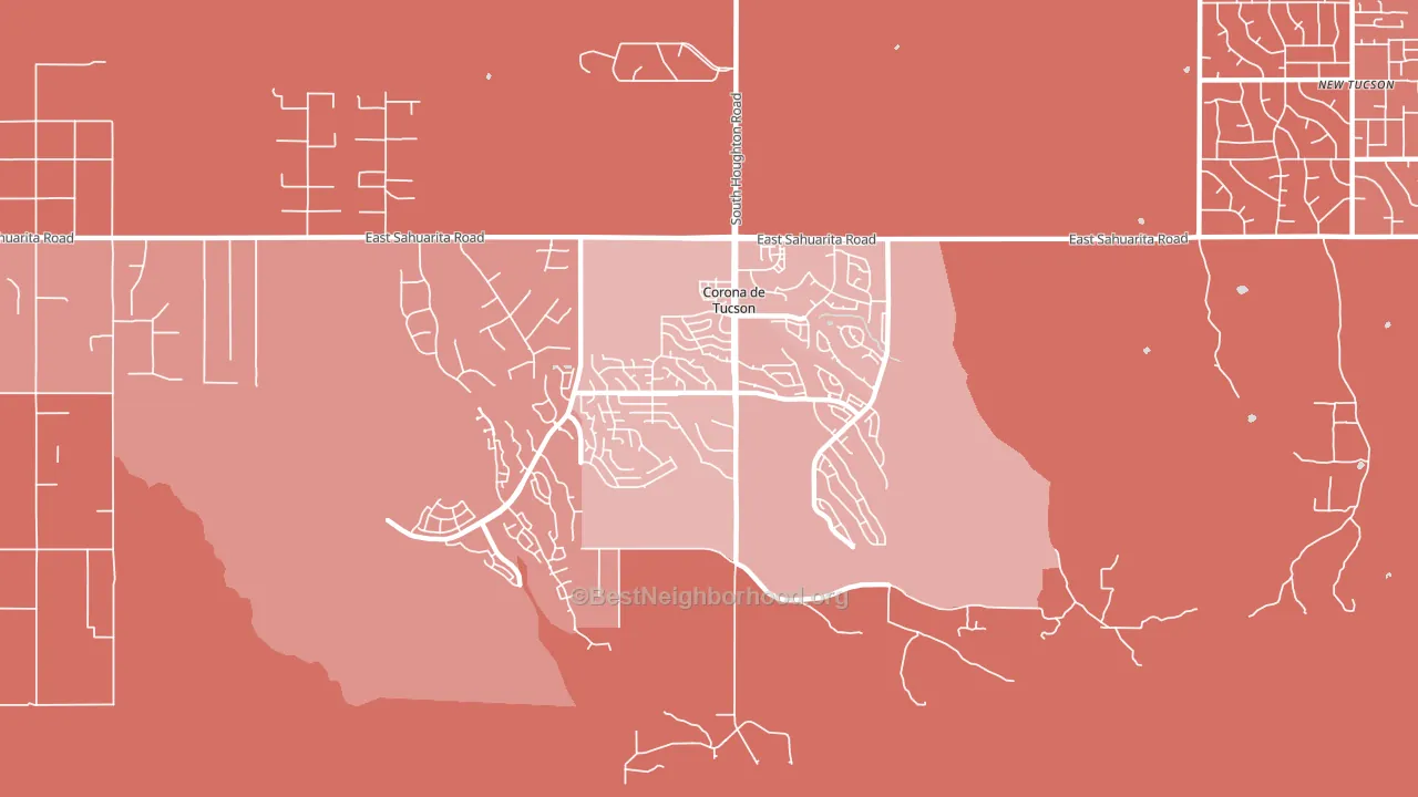 Corona de Tucson, AZ block-group political-lean map