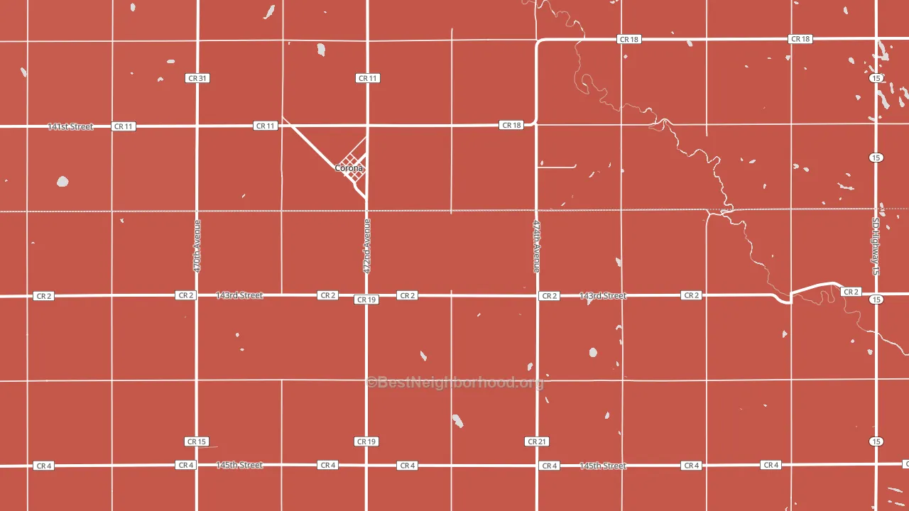 Corona, SD block-group political-lean map