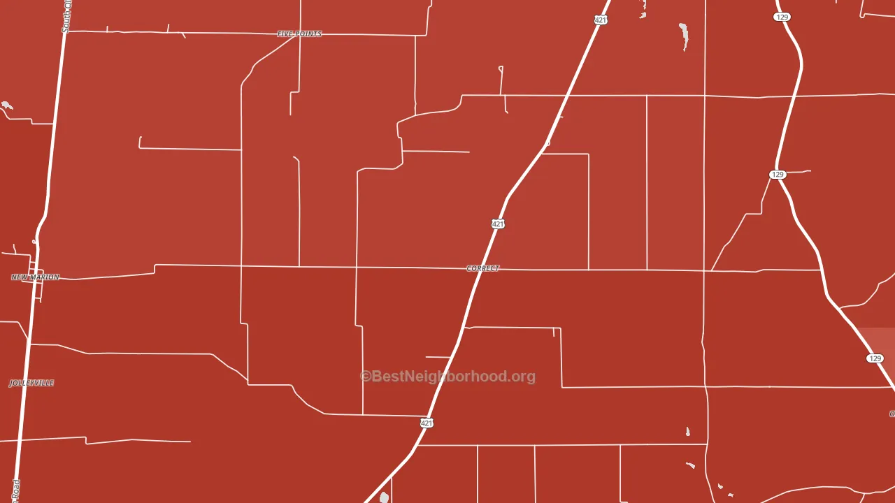 Correct, IN block-group political-lean map