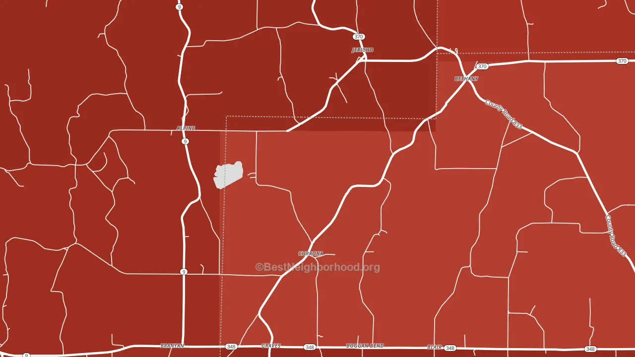 Corrona, MS block-group political-lean map