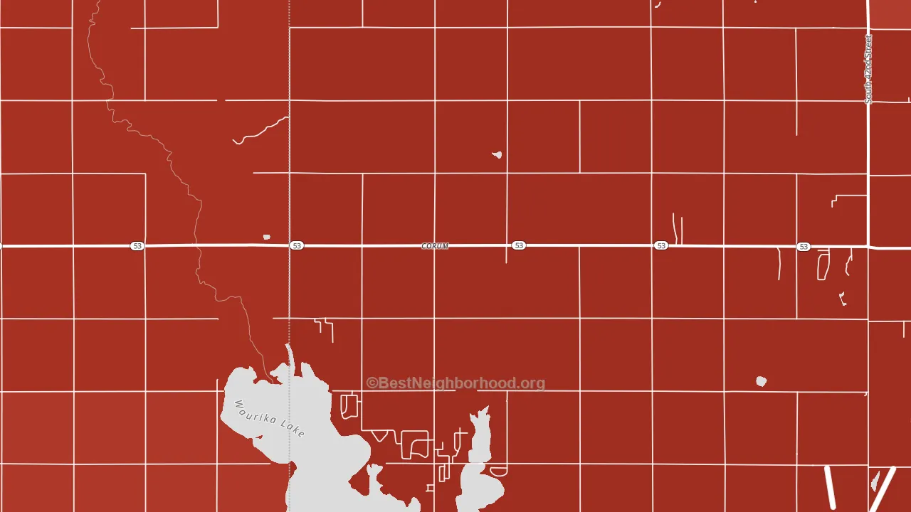 Corum, OK block-group political-lean map