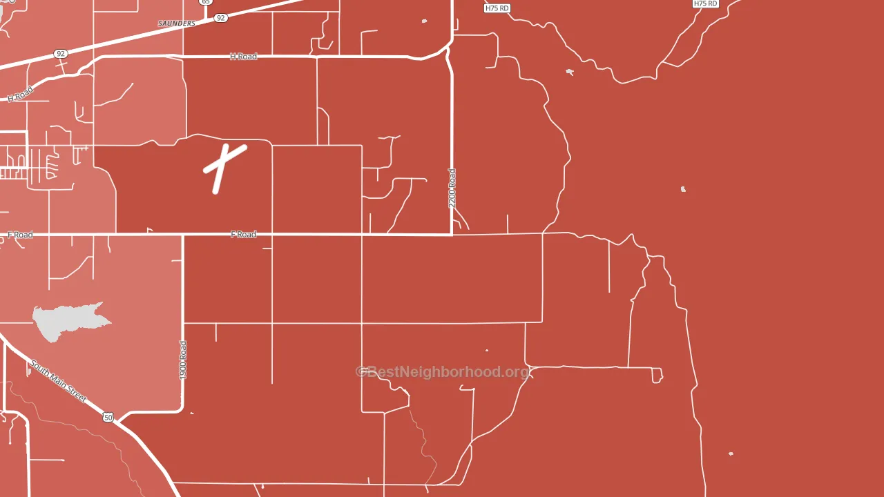 Cory, CO block-group political-lean map