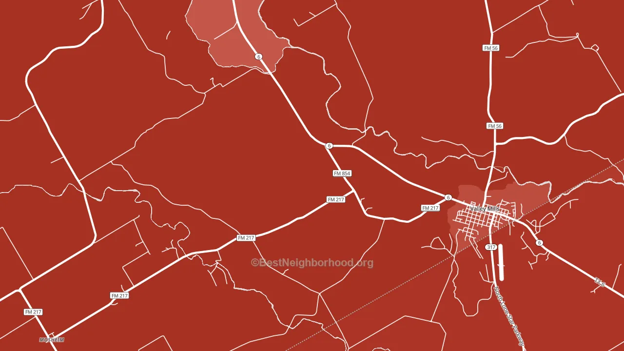 Coryell, TX block-group political-lean map