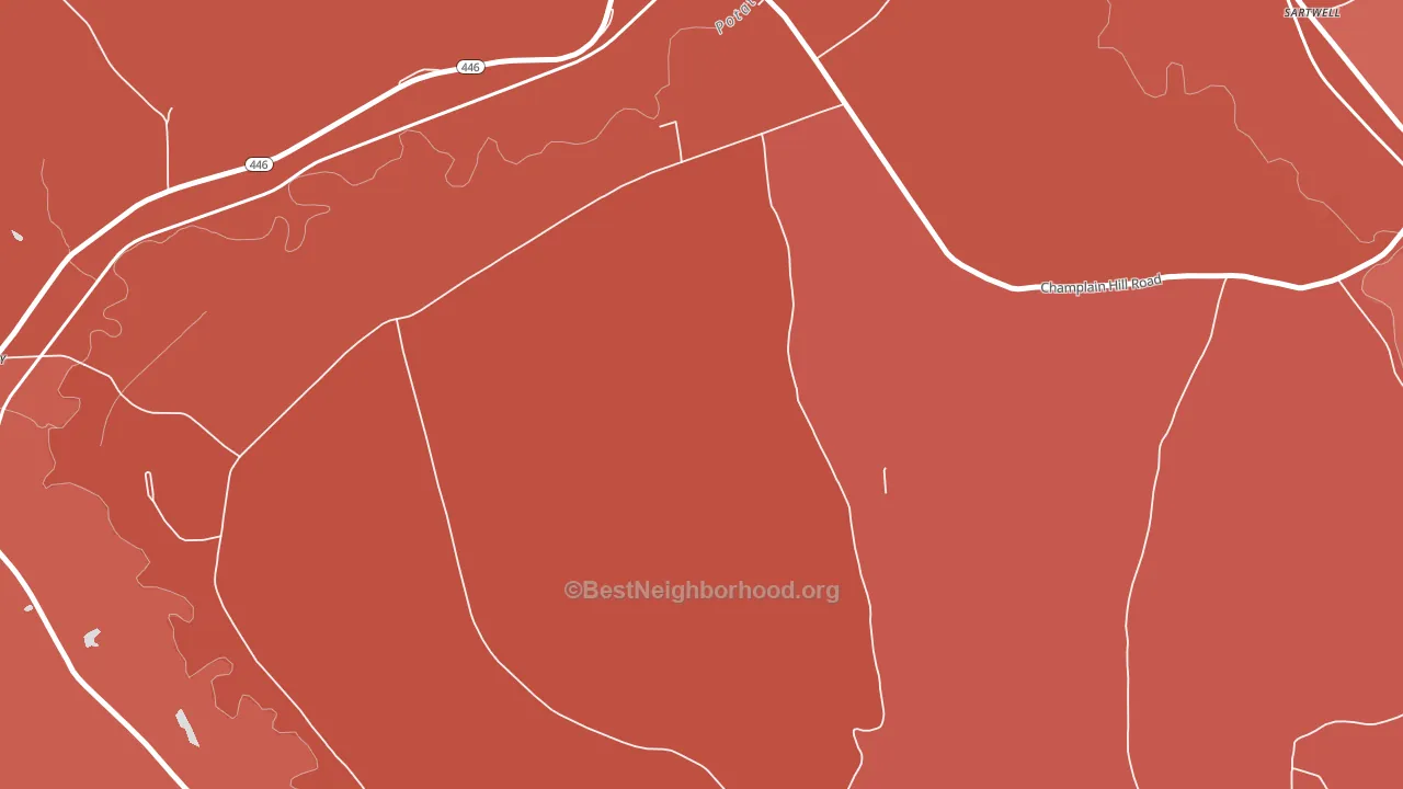 Coryville, PA block-group political-lean map