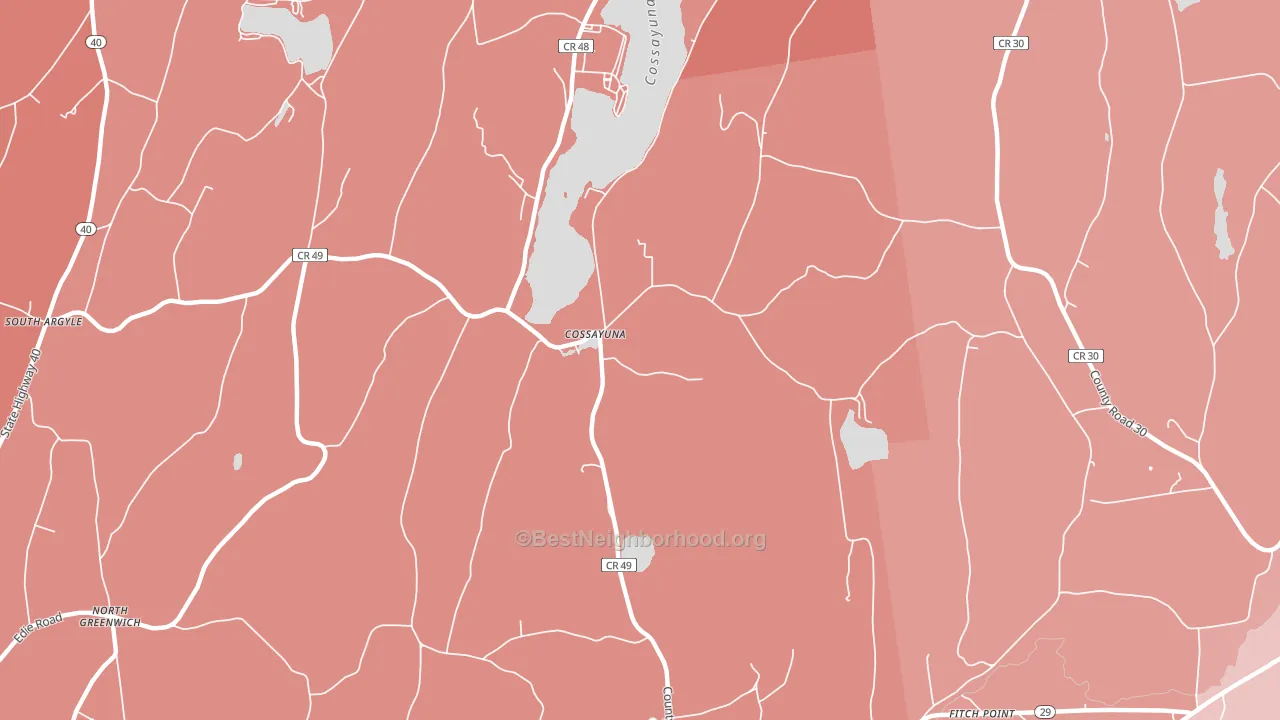 Cossayuna, NY block-group political-lean map