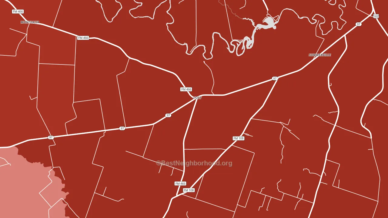 Cost, TX block-group political-lean map