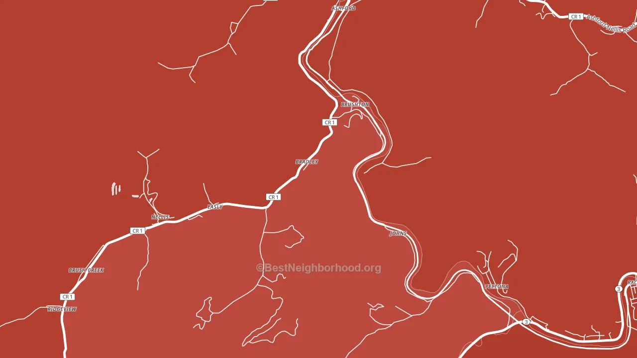 Costa, WV block-group political-lean map
