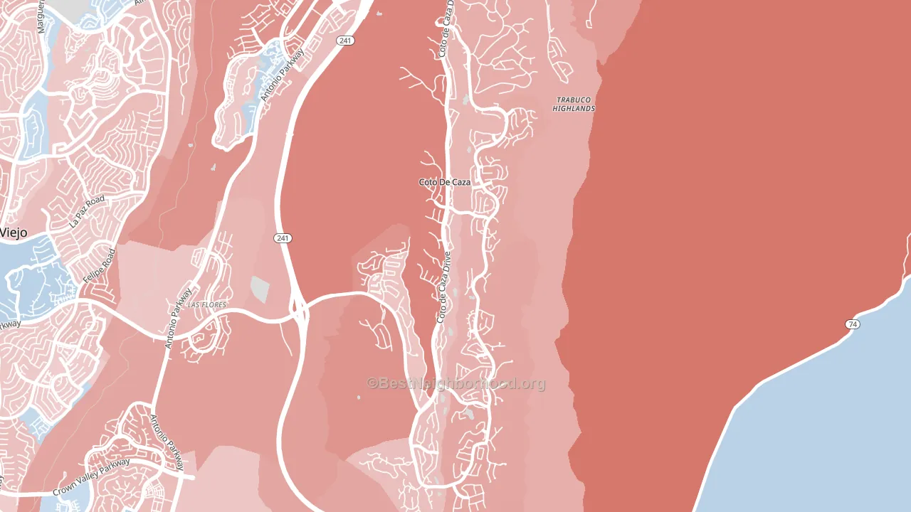 Coto de Caza, CA block-group political-lean map