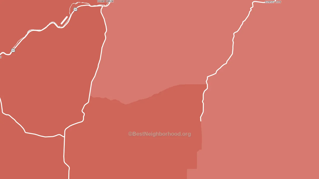 Cotopaxi, CO block-group political-lean map