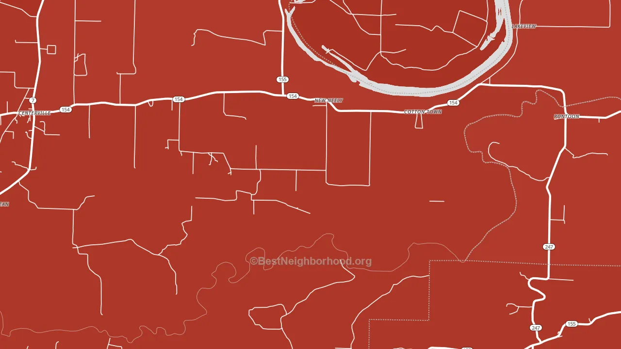 Cotton Town, AR block-group political-lean map