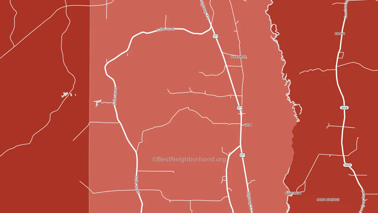 Couchwood, LA block-group political-lean map