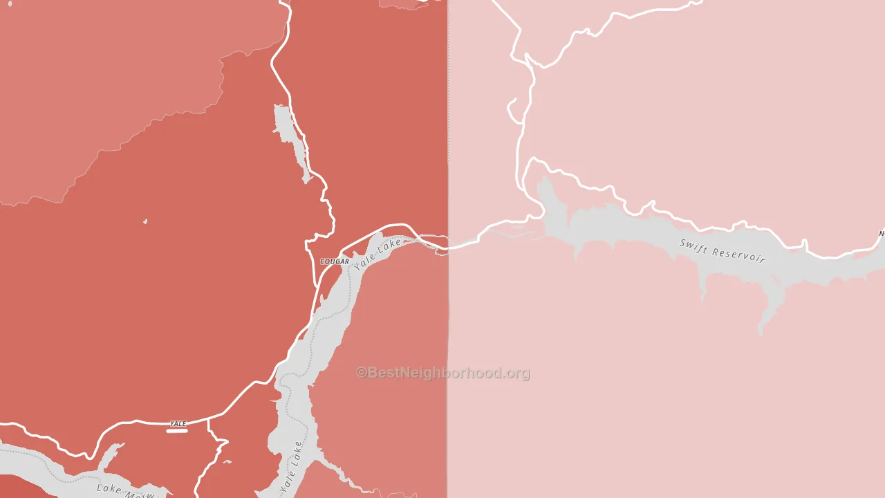 Cougar, WA block-group political-lean map