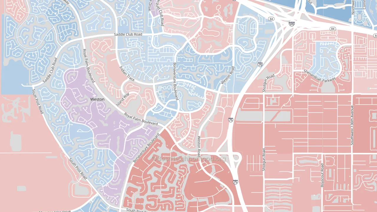 Country Isles, Weston, FL block-group political-lean map