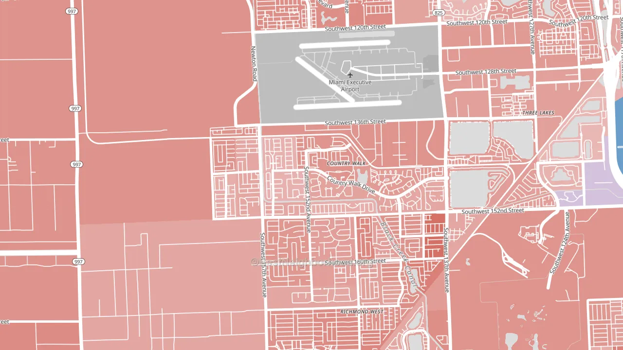 Country Walk, FL block-group political-lean map