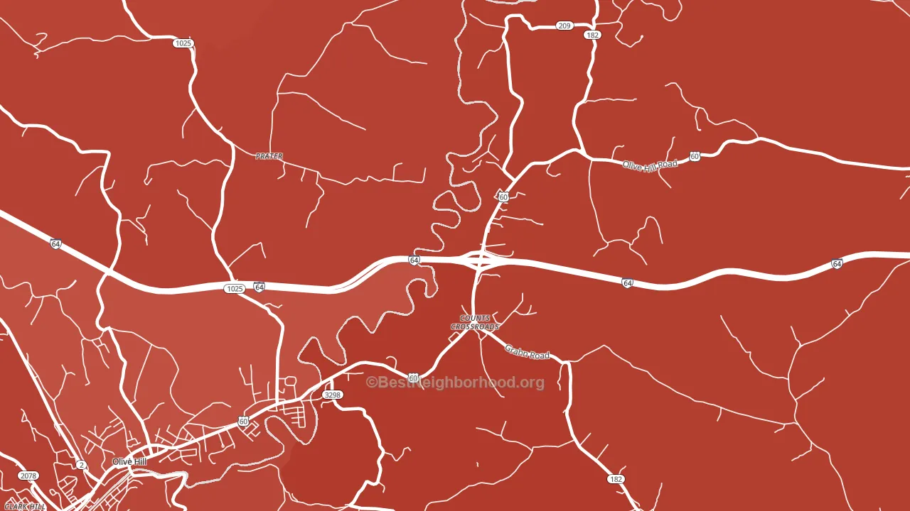 Counts Crossroads, KY block-group political-lean map