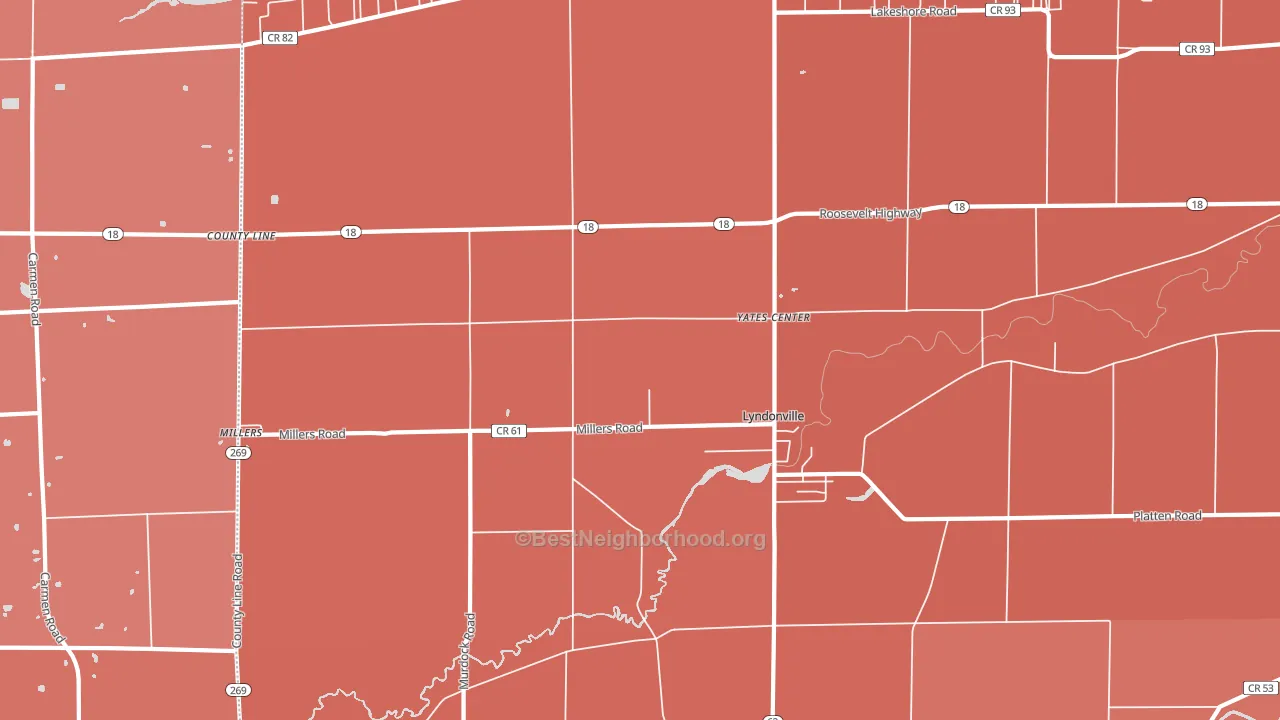 County Line, NY block-group political-lean map