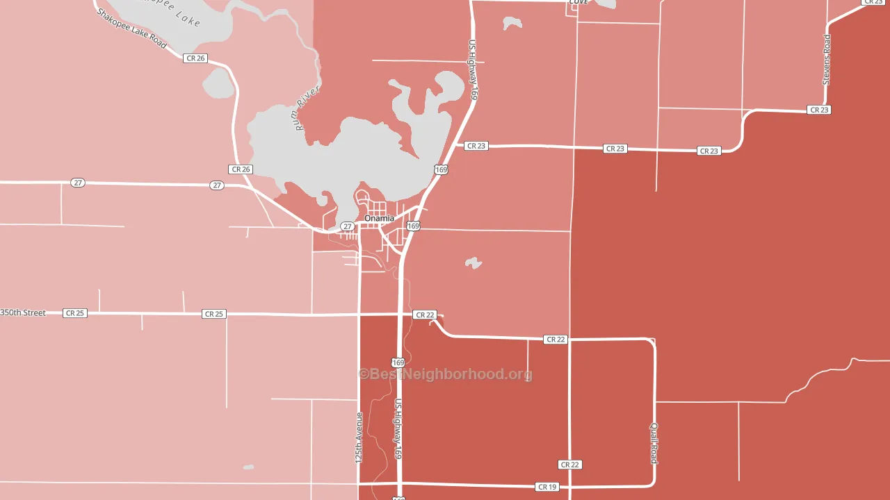 Cove, MN block-group political-lean map