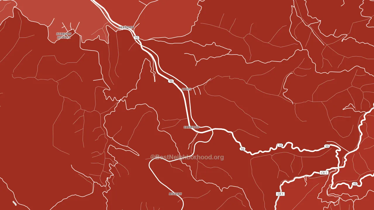 Covel, WV block-group political-lean map