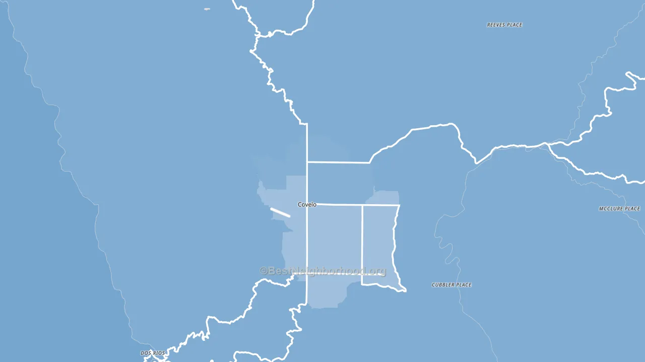 Covelo, CA block-group political-lean map