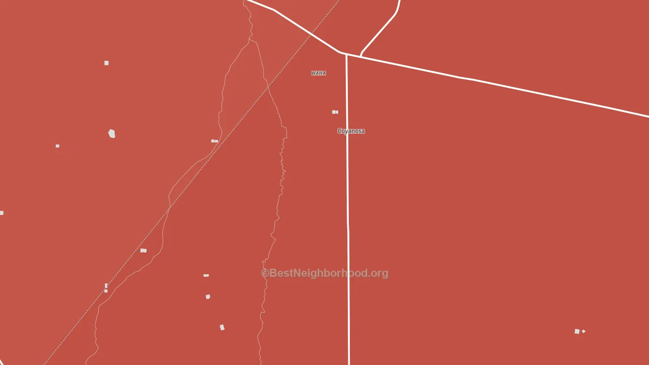 Coyanosa, TX block-group political-lean map