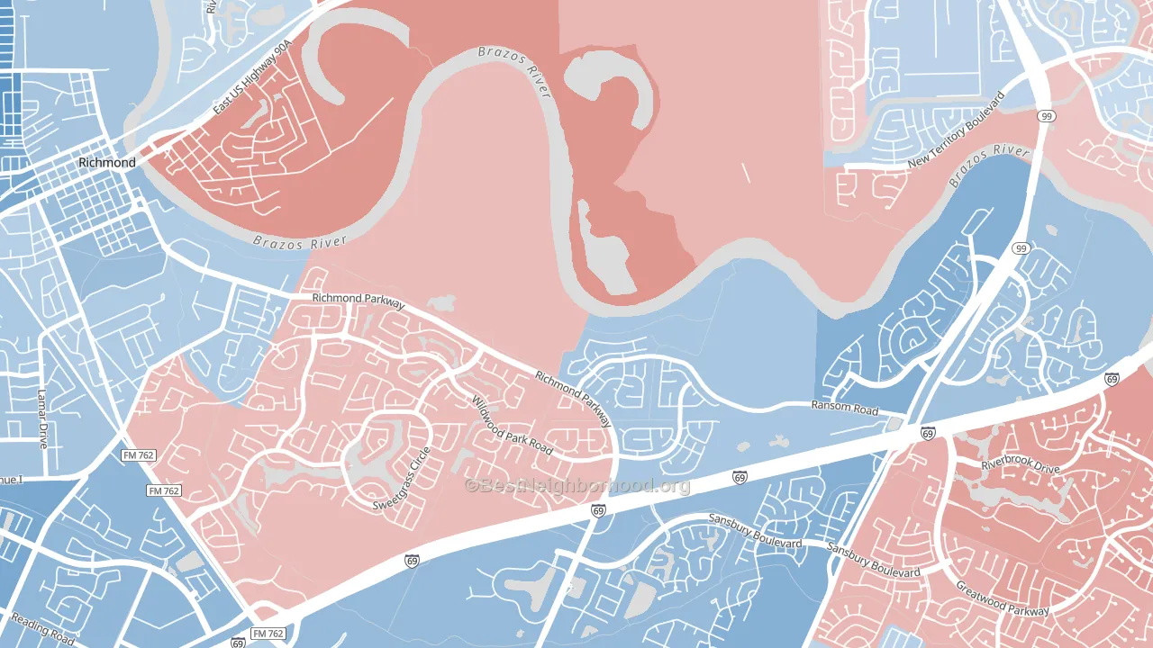 Crabb, TX block-group political-lean map