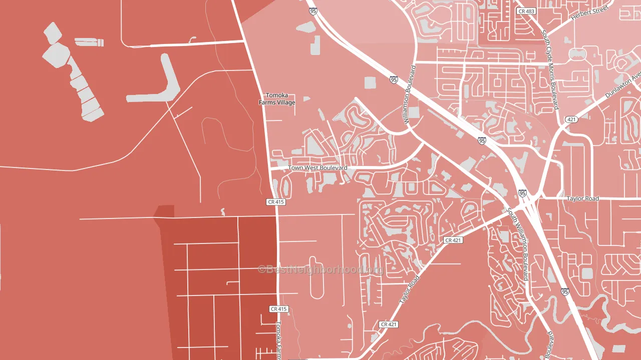 Craig Farms, Port Orange, FL block-group political-lean map