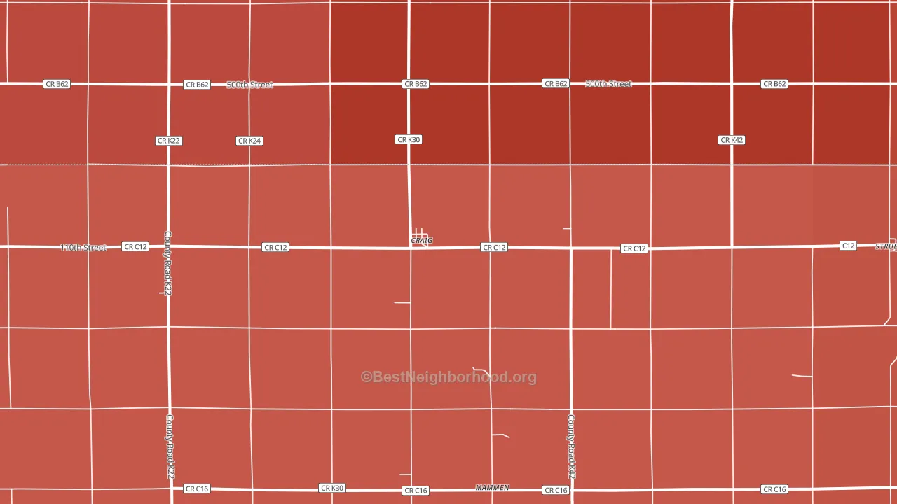 Craig, IA block-group political-lean map