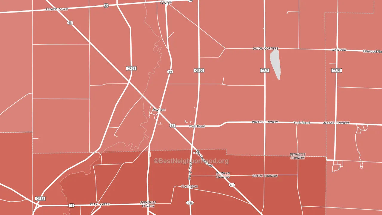 Craigs, NY block-group political-lean map